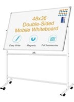 Double-Sided Mobile Whiteboard 48 x 36"