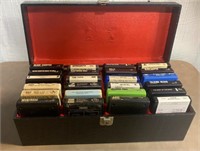 24 Vintage 8 Tracks Collection & Black Case