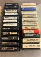 24 Vintage 8 Track Tapes & Cases