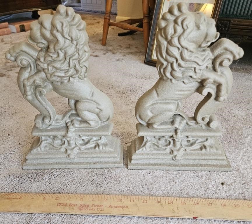 Lion Andirons, Made In Poland