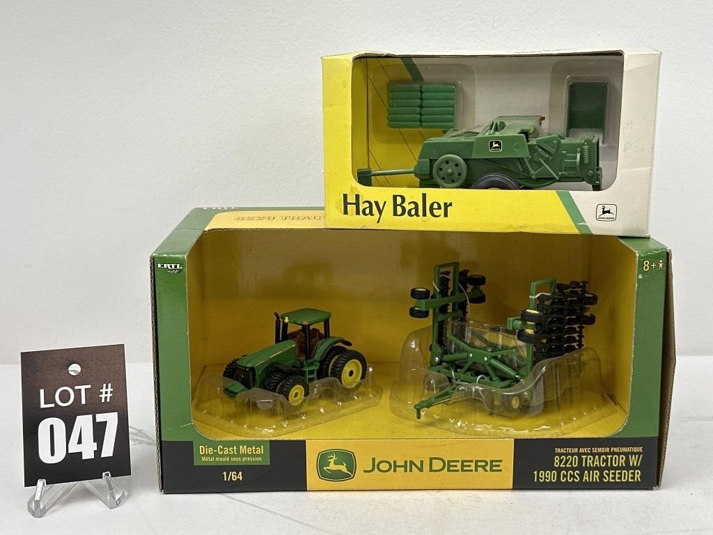 ERTL J.D. Hay Baler 1/32 and ERTL J.D. 8220