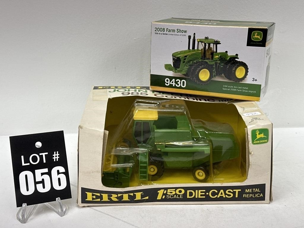 ERTL J.D. 985 Combine 1/50 and ERTL J.D. 2008 Farm