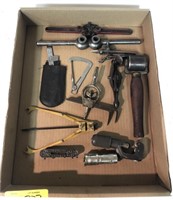 Flat w/ Vintage Tools, Includes Stanley Level,