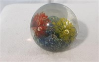 Hand-Blown Multi-Color Bubble Firework Paperweight