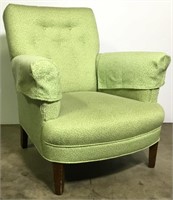 Green Upholstered Small Armchair