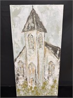 Canvas Painting of a Church
