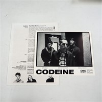 Rare Sub Pop Codeine Promo Photo & Pack
