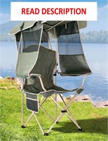 Folding Camping Chair with Canopy  Red