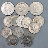 Eisenhower Dollars & Kennedy Half Dollars