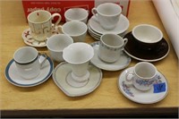 SELECTION OF TEA CUPS WITH SAUCERS