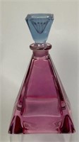 Vintage Amethyst Pyramid Perfume Bottle