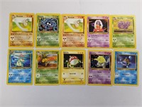 Vintage Pokemon Common 10 Card Lot
