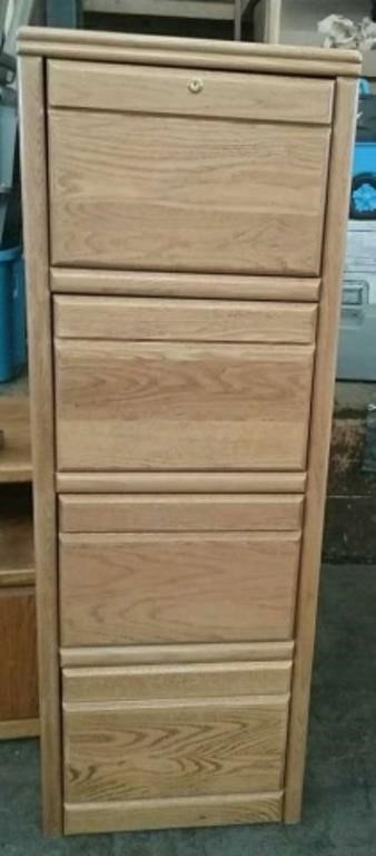 4 Drawer Wood File Cabinet, Approx. 20"×24