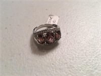 Stunning Sterling Silver Amethyst Ring - Size 10