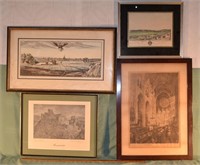 Lot: 4 Continental engravings