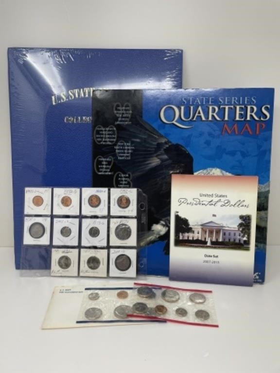 Assorted Proof Coins,1981 UC Mint Set, Coin Album