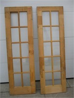 2 PANED GLASS WOOD DOORS