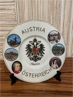 Austria Osterreich Decor Plate w/ Stand