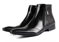 Black Serpentine Chelsea Boots