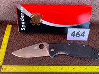 63 - SPYDERCO SLIVERAX PREMIUM FLIPPER KNIFE (464)