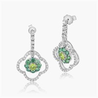 14K WHITE GOLD 2.87CT DIAMOND EARRINGS