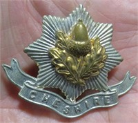WWII British Military Chesire Regiment Cap Badge