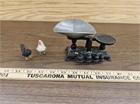 Miniature Cast Iron Scale with Weights and