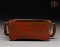 Ming Dynasty copper manger stove