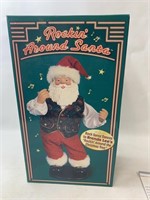 Rockin Santa With Box 18" Tall