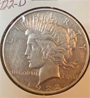 1922-D Peace Silver Dollar