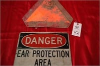 SMV Sign and Ear Protection sign