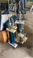 Antique Athletic trophies, blue seat cushions,