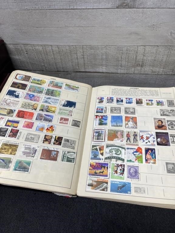 Worldwide Stamp Album Full Of Stamps