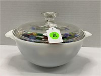 PYREX BOWL FULL OF MARBLES