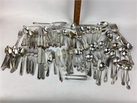 Silver plated flatware assorted over 100 pieces