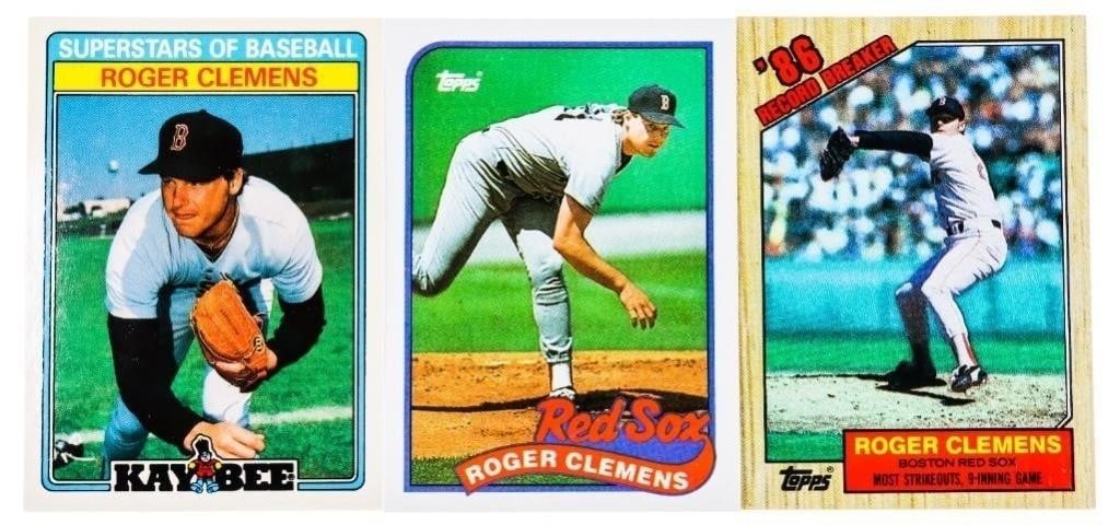 Rogers Clemens - 3 Card Set1980's