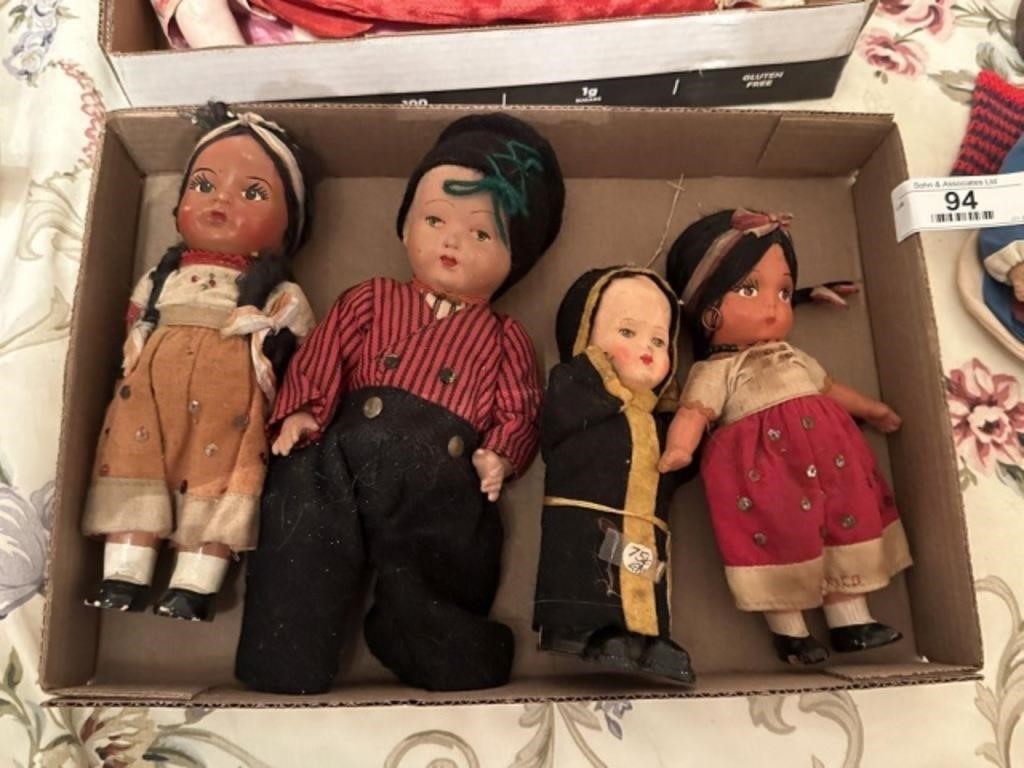 4 Vintage Dolls