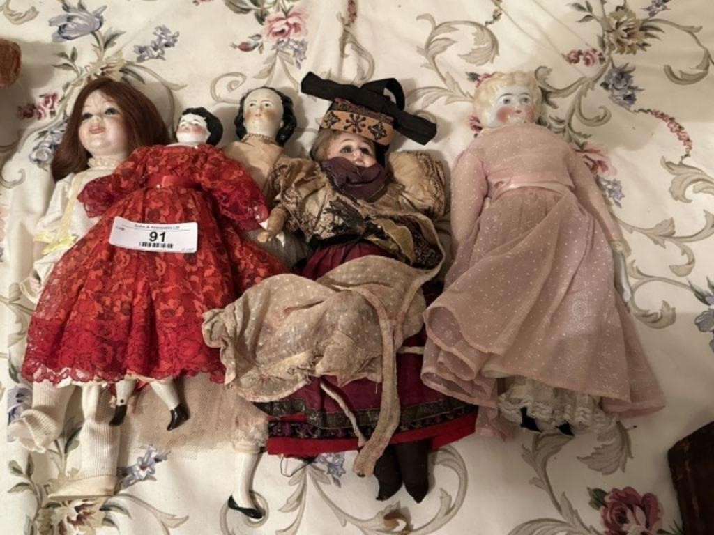 Five Old Dolls