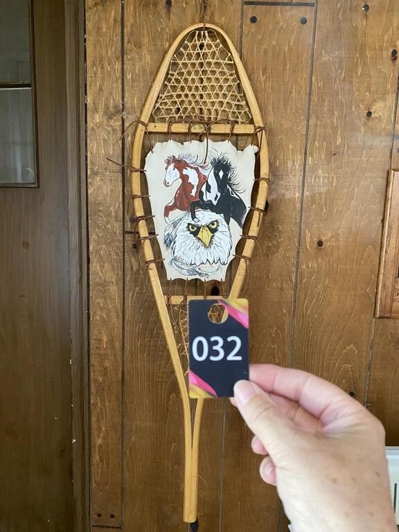 Buckskin Painting Canadian Snow Shoe 14"x48"