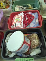 Four Tubs Of Holiday Items As Shown