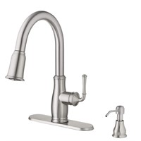 $129  Glacier Bay Kagan Pull Down Faucet, Stainles