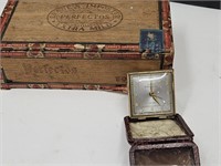 Linden Black Forest Travel Clock & Cigar Box