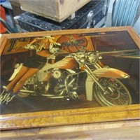 Unique Lady w/motorcycle coffee table w/2