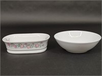 Elizabeth Arden Soap Dish & Royal Doulton Bowl