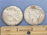 Lot of 2 Peace silver dollars 1922, 1922D        (