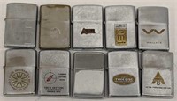 Lot of 10 Zippo Lighters