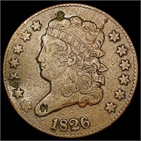 1826 Classic Head Half Cent LIGHTLY CIRCULATED