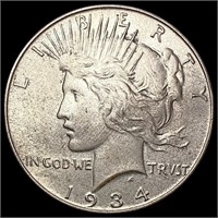 1934 Silver Peace Dollar CHOICE AU