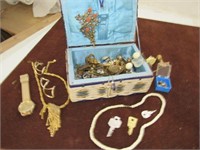 Small Basket with Jewelry Assortment