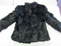 Sergio Valente Fox Tail Fur Coat Size Medium